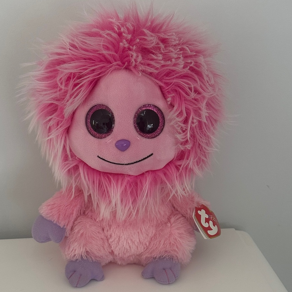 Ty Pink and Purple Plush Toy with Sparkly Eyes 16 inches —- mint condition